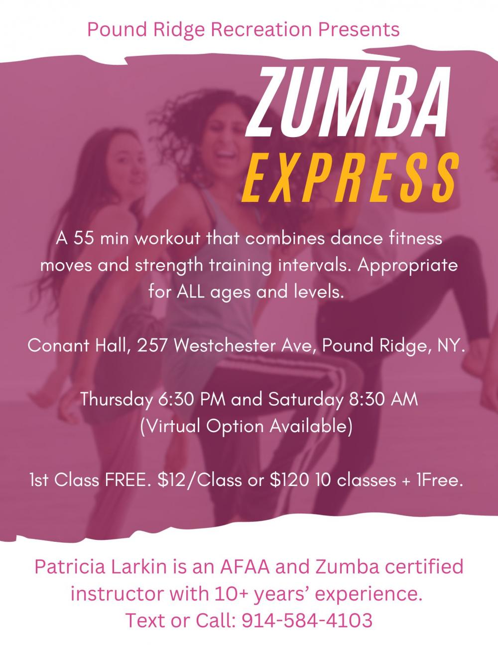 Zumba | Town of Pound Ridge New York Official Website